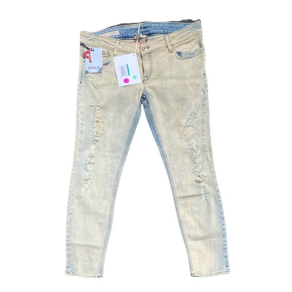 Cycle Denim Skinny Light Blue Wash Women's Jeans 31 NWT - Picture 3 of 5